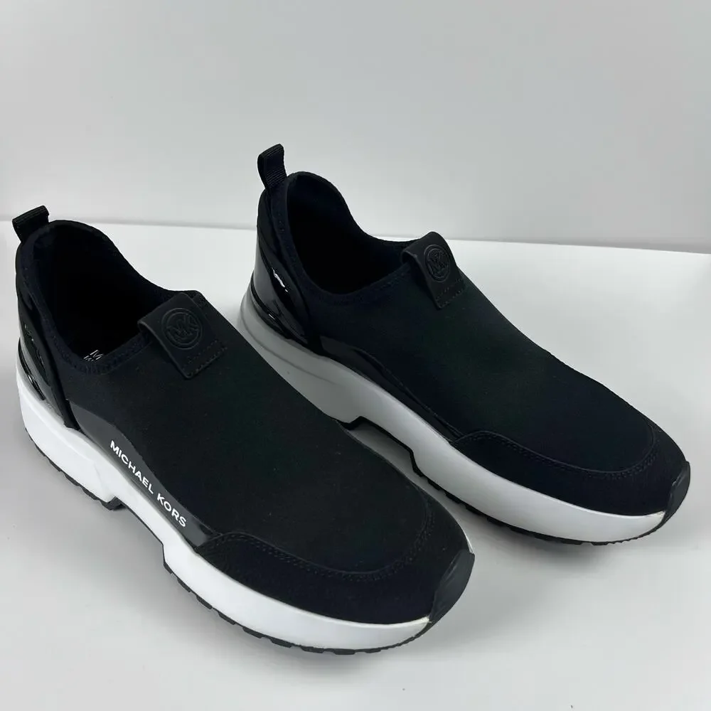 Michael Kors Muse Scuba Slip-On Trainer Sneakers Black White 8.5 - Picture 8 of 12